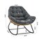 Manhattan Comfort Benson 6-Piece Patio Rocking Chair Set with Ottomans and Tables in Grey 2-OD-CV024-GY - alternate 5